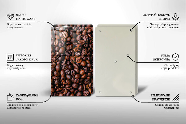 Induction hob cover Coffee beans