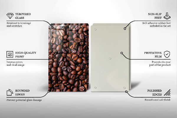 Induction hob cover Coffee beans