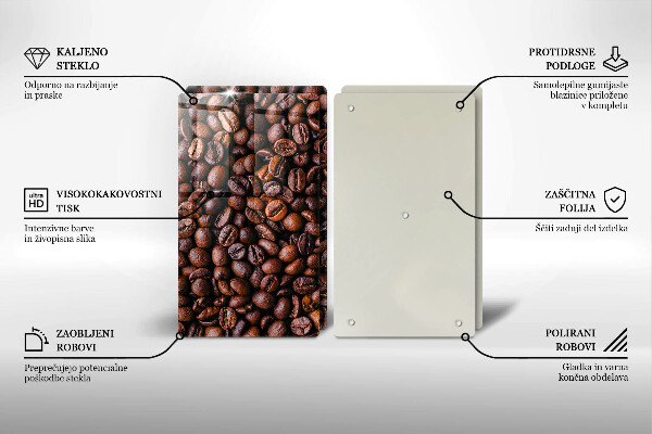 Induction hob cover Coffee beans