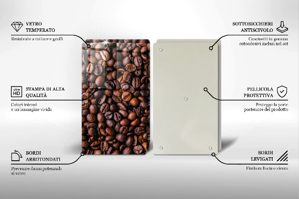 Induction hob cover Coffee beans