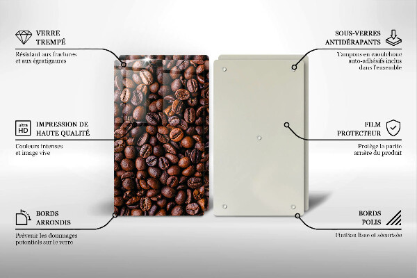 Induction hob cover Coffee beans