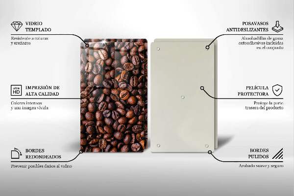 Induction hob cover Coffee beans