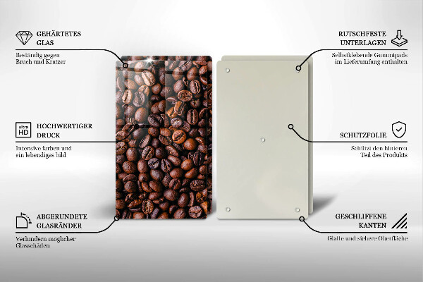 Induction hob cover Coffee beans