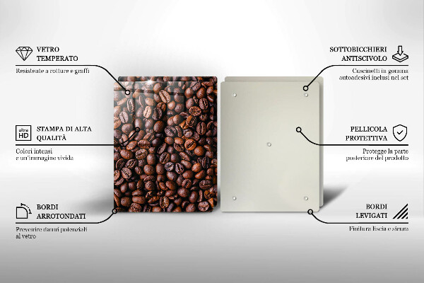 Induction hob cover Coffee beans