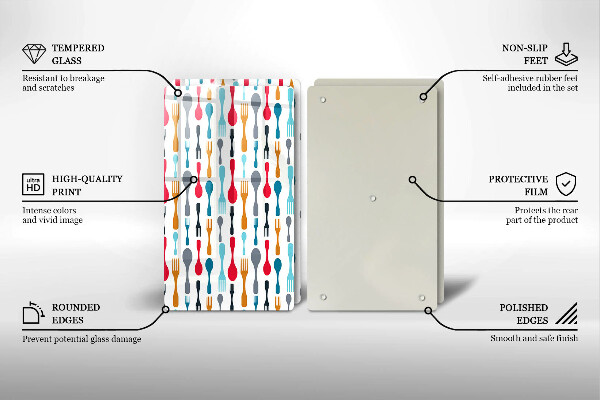 Induction hob cover Spoon illustration