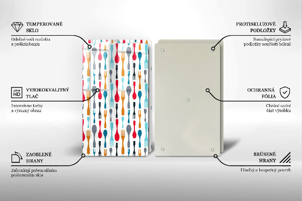 Induction hob cover Spoon illustration