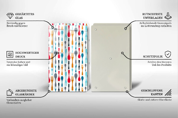 Induction hob cover Spoon illustration