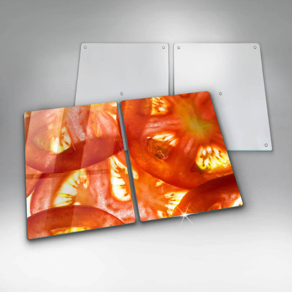 Induction hob cover A slice of red tomato