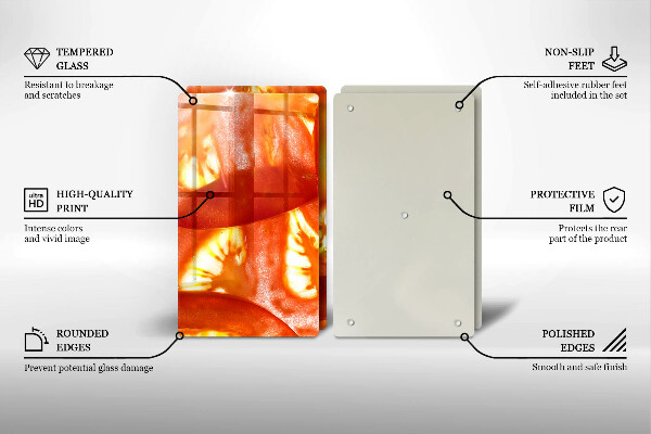 Induction hob cover A slice of red tomato