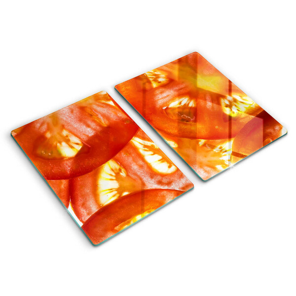 Induction hob cover A slice of red tomato