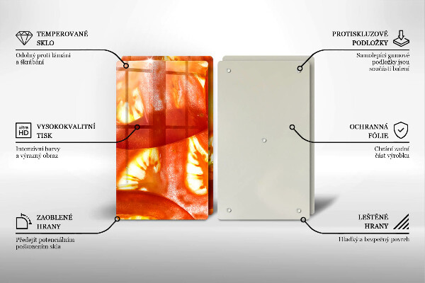 Induction hob cover A slice of red tomato