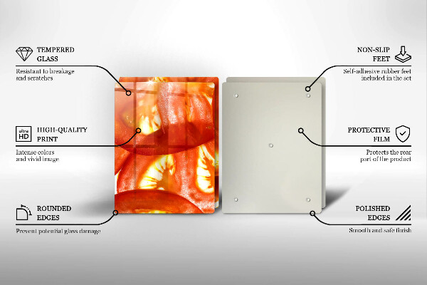 Induction hob cover A slice of red tomato