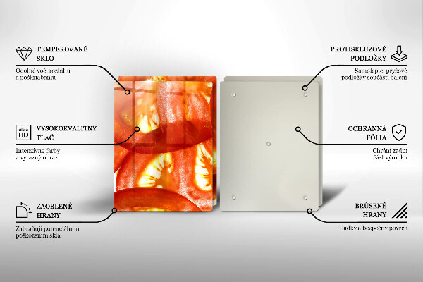 Induction hob cover A slice of red tomato