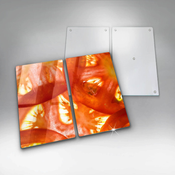 Induction hob cover A slice of red tomato