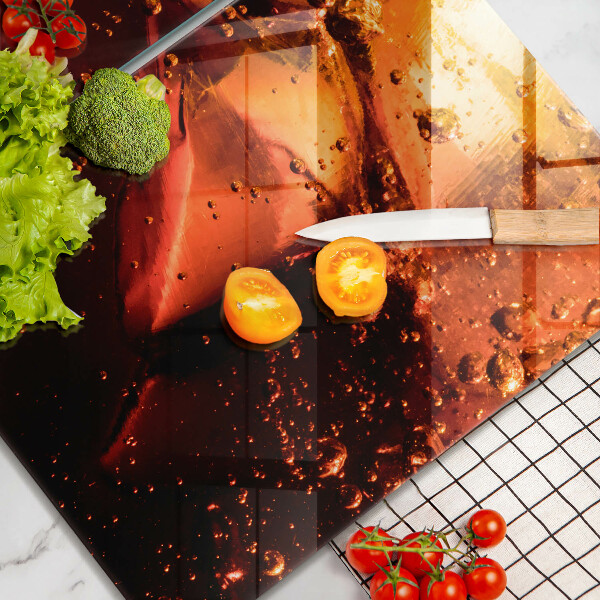 Induction hob cover Cola drink with ice