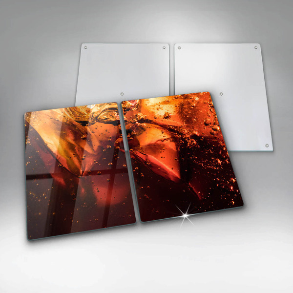 Induction hob cover Cola drink with ice
