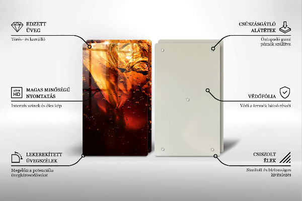 Induction hob cover Cola drink with ice