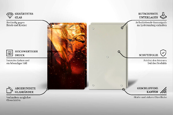 Induction hob cover Cola drink with ice