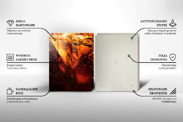 Induction hob cover Cola drink with ice