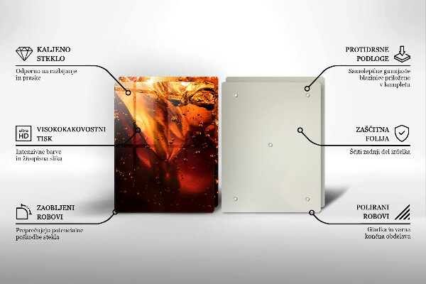 Induction hob cover Cola drink with ice