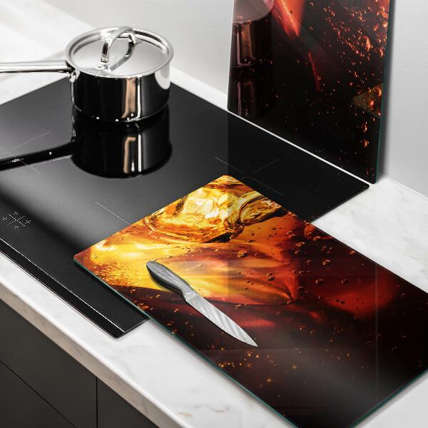 Induction hob cover Cola drink with ice