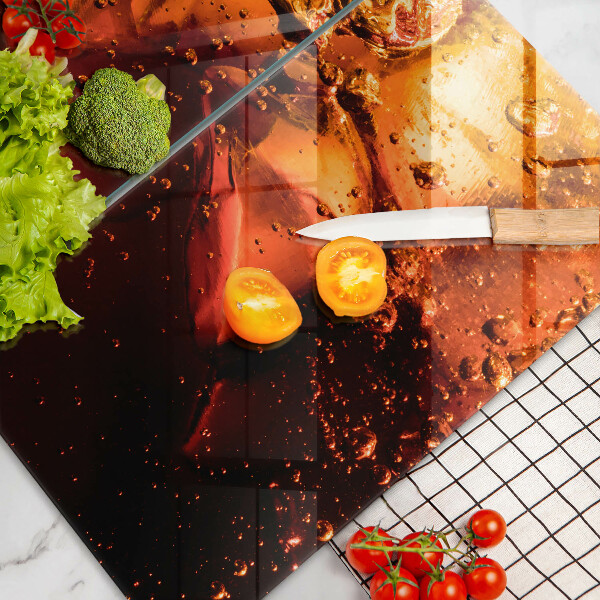 Induction hob cover Cola drink with ice