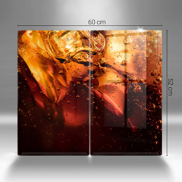 Induction hob cover Cola drink with ice