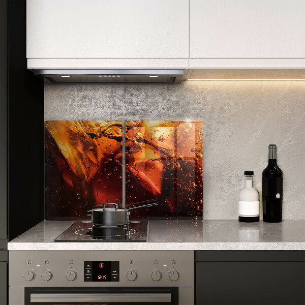 Induction hob cover Cola drink with ice