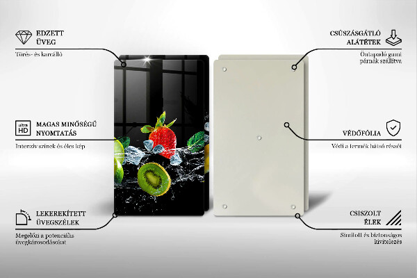 Induction hob cover Fruits in water