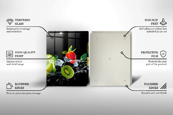 Induction hob cover Fruits in water