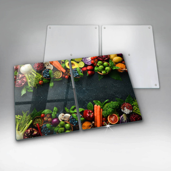 Induction hob cover Fresh vegetables