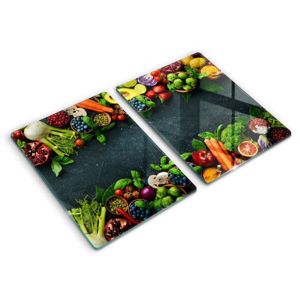 Induction hob cover Fresh vegetables