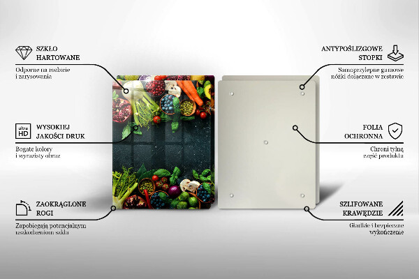 Induction hob cover Fresh vegetables