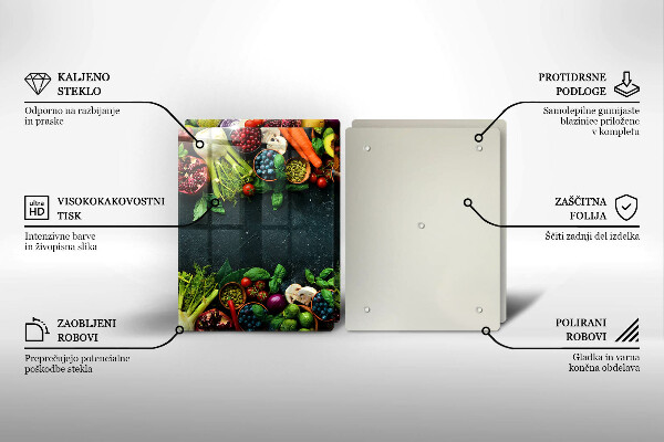 Induction hob cover Fresh vegetables
