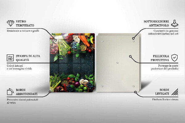 Induction hob cover Fresh vegetables