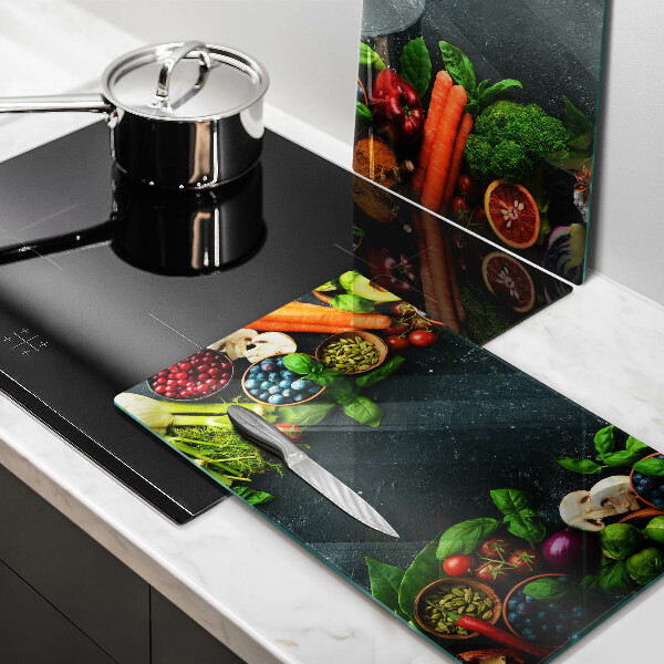 Induction hob cover Fresh vegetables