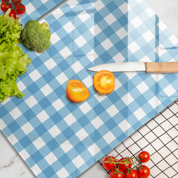 Worktop saver Blue-white grille