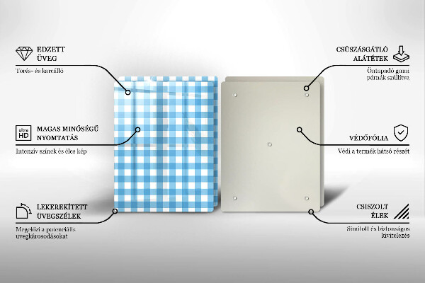 Worktop saver Blue-white grille