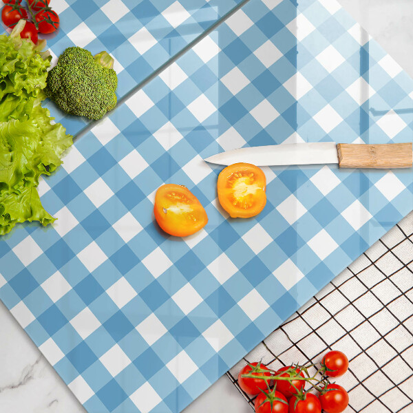 Worktop saver Blue-white grille