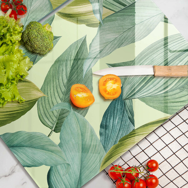 Worktop saver Green tropical leaves