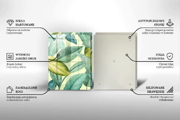 Worktop saver Green tropical leaves