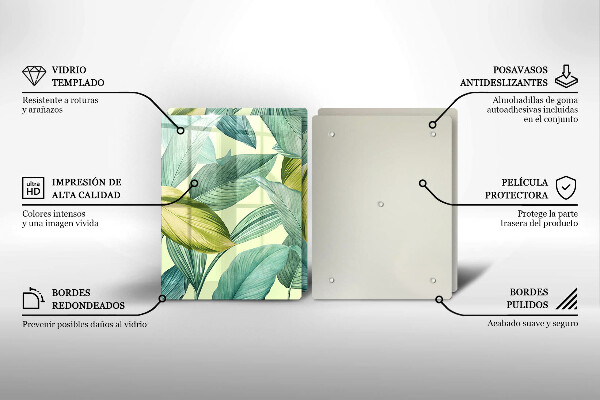 Worktop saver Green tropical leaves