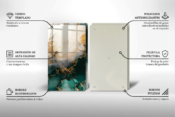 Worktop saver Multicolored marble