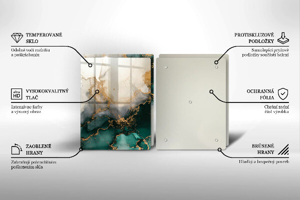 Worktop saver Multicolored marble