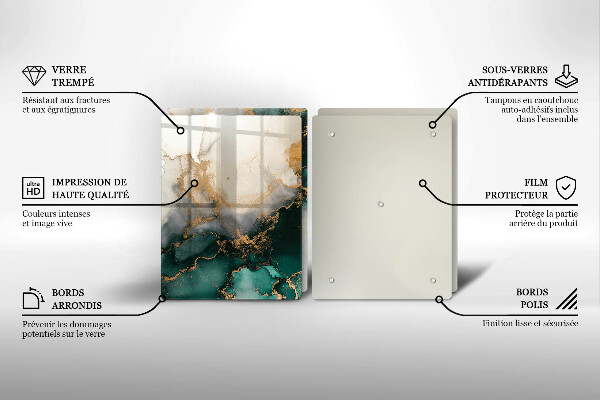 Worktop saver Multicolored marble