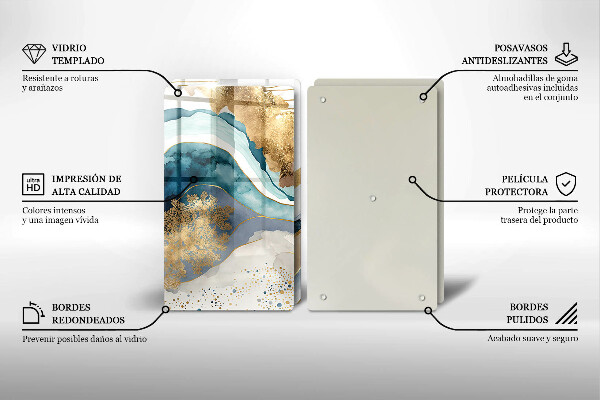 Kitchen worktop saver Colorful marble