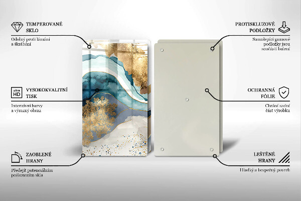 Kitchen worktop saver Colorful marble