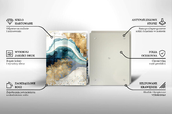 Kitchen worktop saver Colorful marble