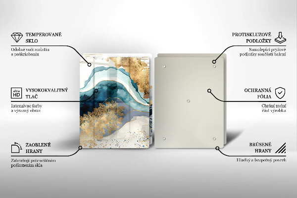 Kitchen worktop saver Colorful marble