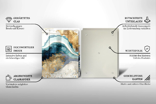 Kitchen worktop saver Colorful marble